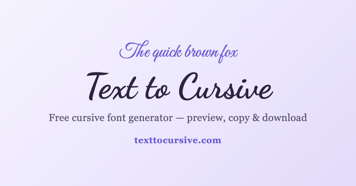 Text to Cursive